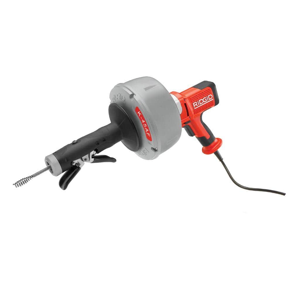 RIDGID K-45AF-5 Drain Cleaning Autofeed Snake Auger Machine with C-1 5/16 in. x 25 ft. Inner Core Cable 35473 - Intensery