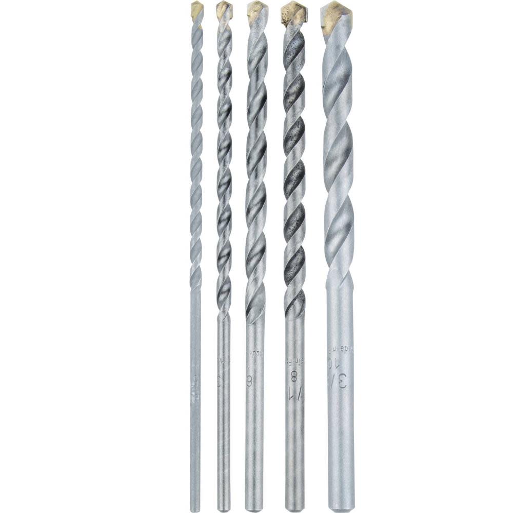 Makita Assorted Carbide Tipped Percussion Masonry Hammer Drill Bit Set 5pc E-10643 from Makita - Intensery