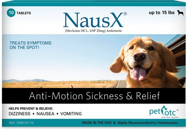 Pet OTC NausX Medication for Motion Sickness for Small Breed Dogs - Intensery