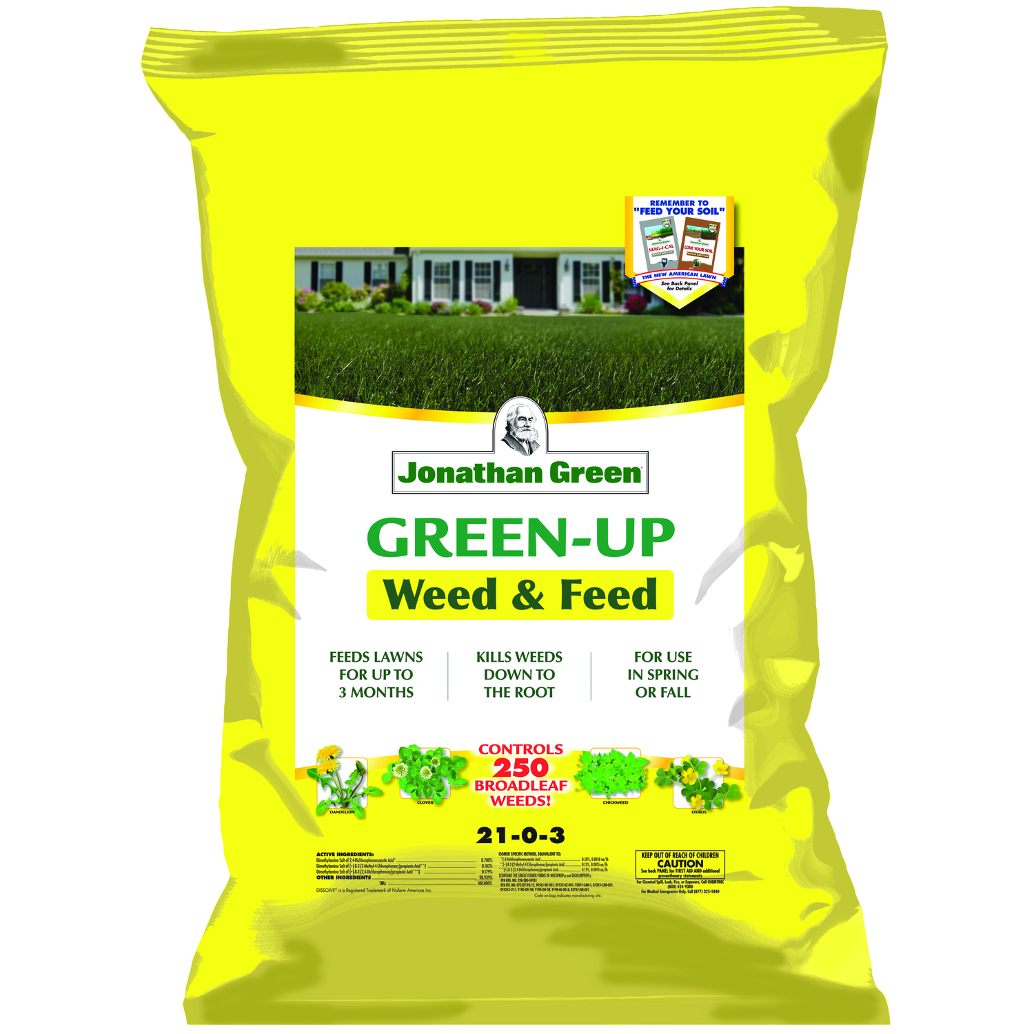 Jonathan Green Green-Up Weed \u0026 Feed Lawn Fertilizer For All Grasses 15000 sq ft - Intensery