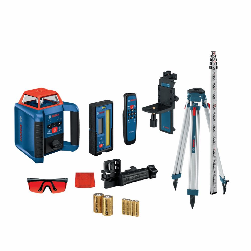 Bosch REVOLVE2000 Self-Leveling Horizontal/Vertical Rotary Laser Kit GRL2000-40HVK from Bosch - Intensery