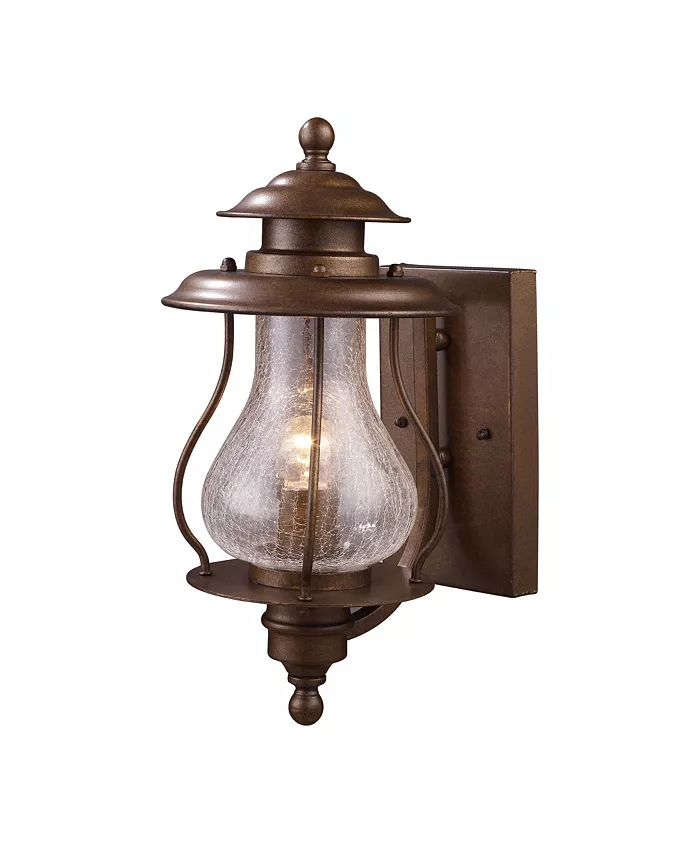 Macy's Wikshire 1-Light Outdoor Wall Mount in Coffee Bronze - Intensery