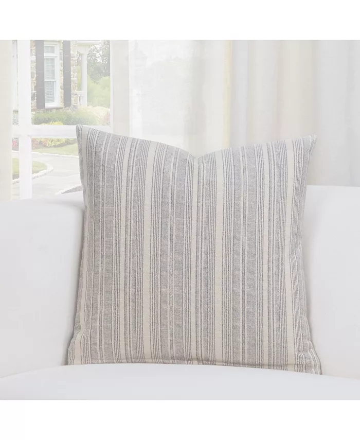Siscovers Cottage Pewter Stripe Decorative Pillow， 26