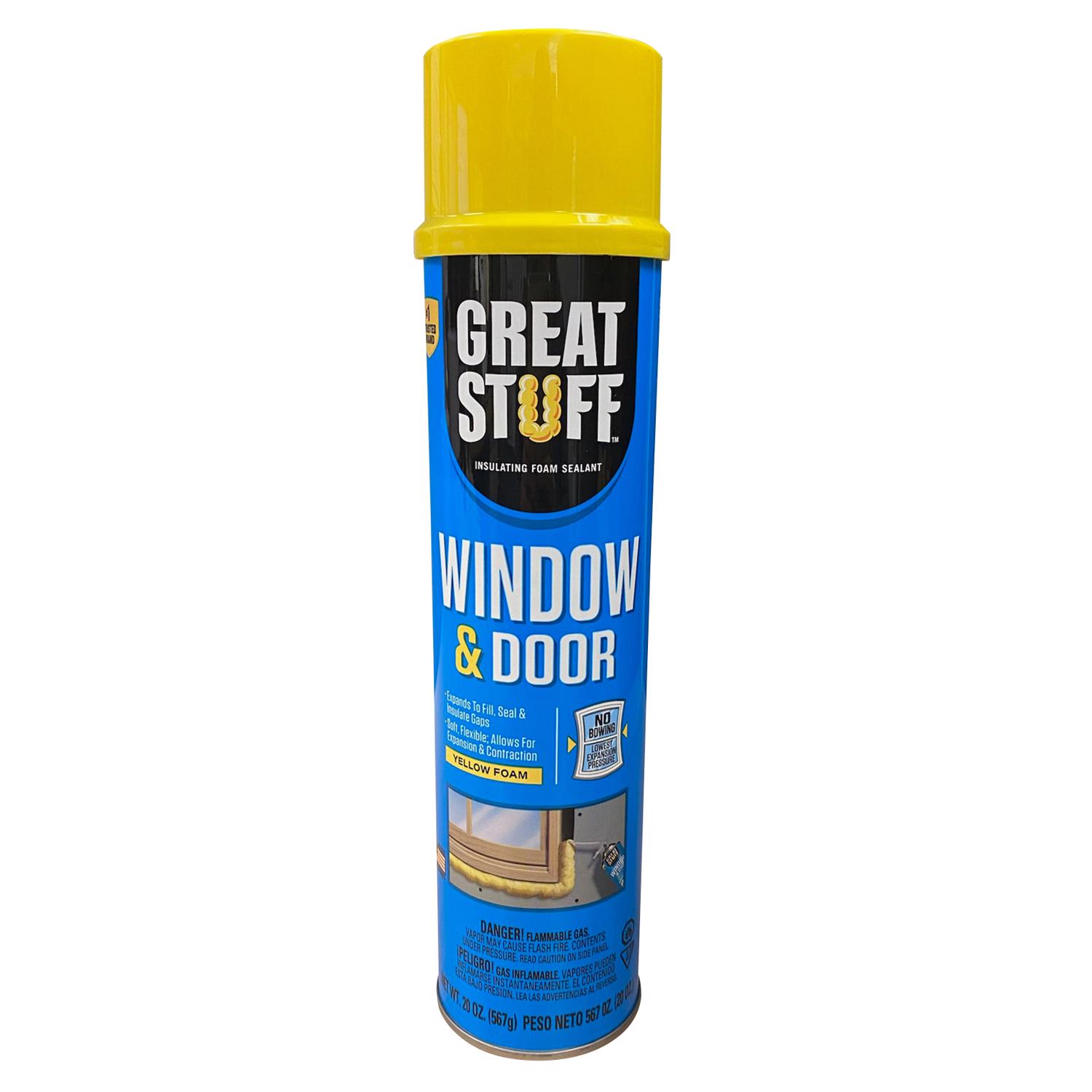 Great Stuff Window \u0026 Door Yellow Polyurethane Insulating Foam Sealant 20 oz - Intensery