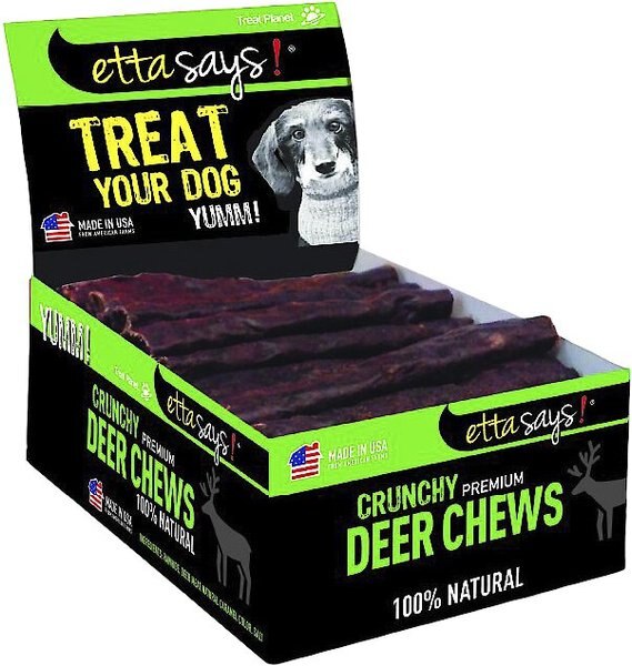 Etta Says! Crunchy Deer Chews Dog Treats - Intensery