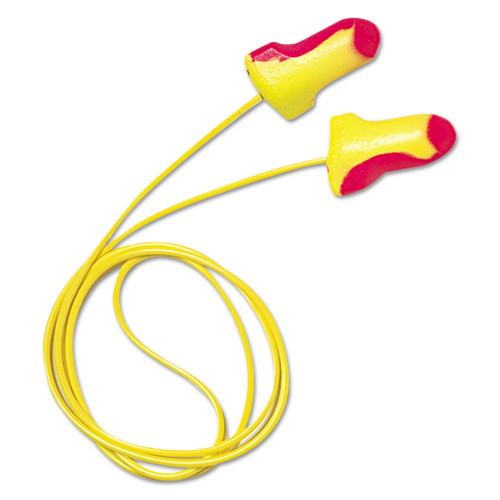 Howard Leight LL-30 Laser Lite Single-Use Earplugs， Corded， 32NRR， Magenta/Yellow， 100 Pairs - Intensery