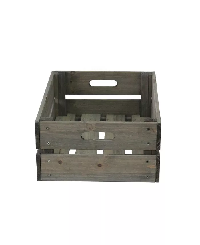 VegTrug Wooden Crate - Gray Wash (FSC 100%) - Intensery