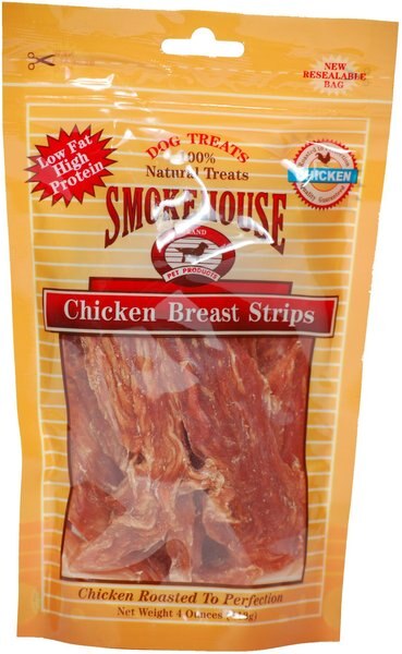 Smokehouse Chicken Breast Strips Dog Treats - Intensery