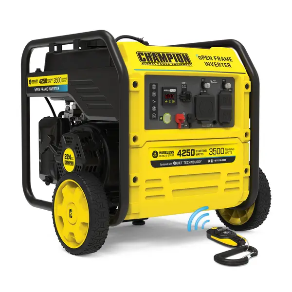 Champion Power Equipment 4250-Watt Wireless Remote Start Open Frame Inverter Generator - Intensery