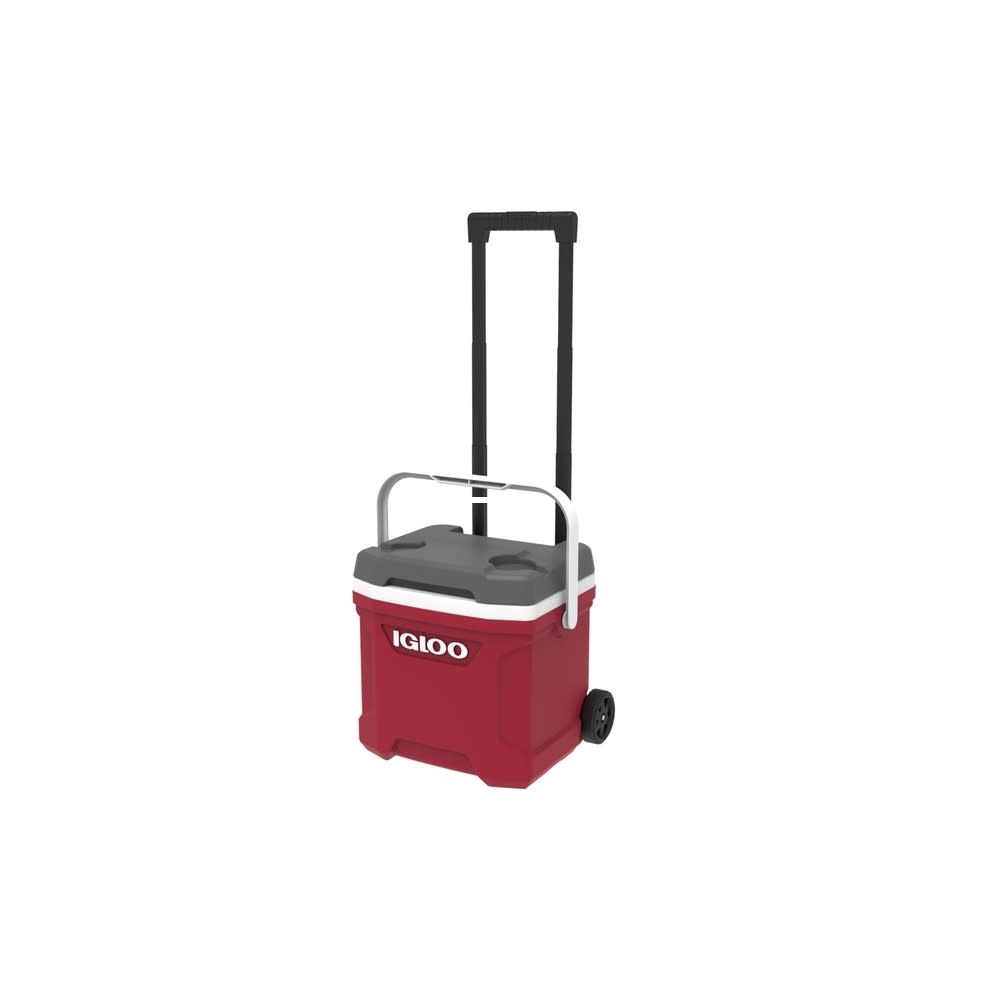 Igloo Latitude 16 Roller Cooler Industrial Red/Meteorite 16qt - Intensery