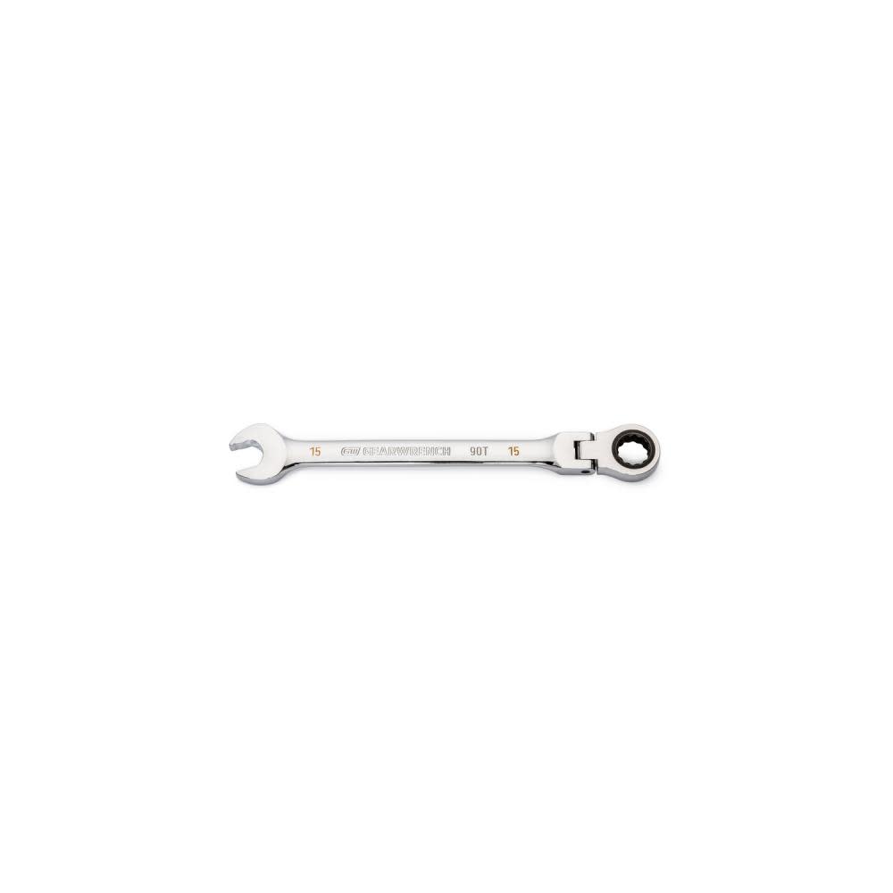 GEARWRENCH 15mm 90T 12 Point Flex Head Ratcheting Combination Wrench 86715 from GEARWRENCH - Intensery