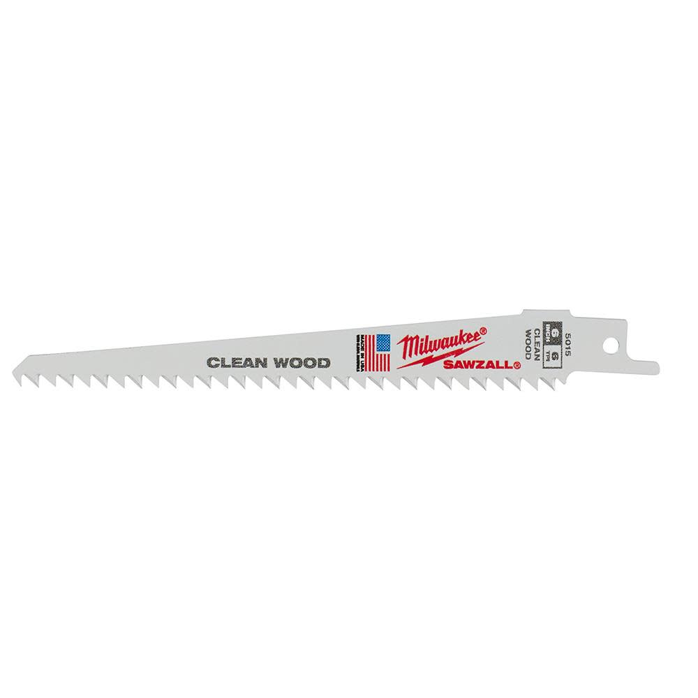 Milwaukee 6 in. 6 TPI Fleam Ground SAWZALL Blades 5PK 48-00-5015 from Milwaukee - Intensery