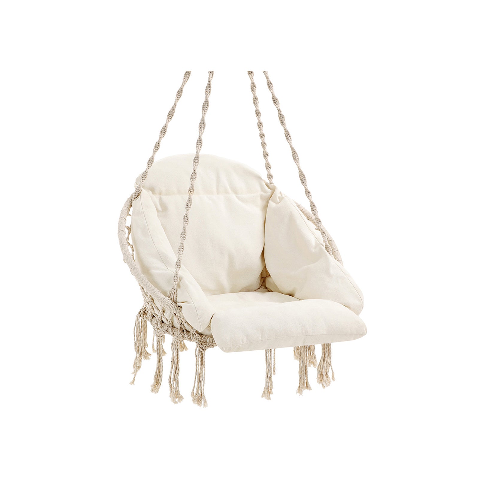 SONGMICS Hanging Chair with Thick CushionCloud White - Intensery
