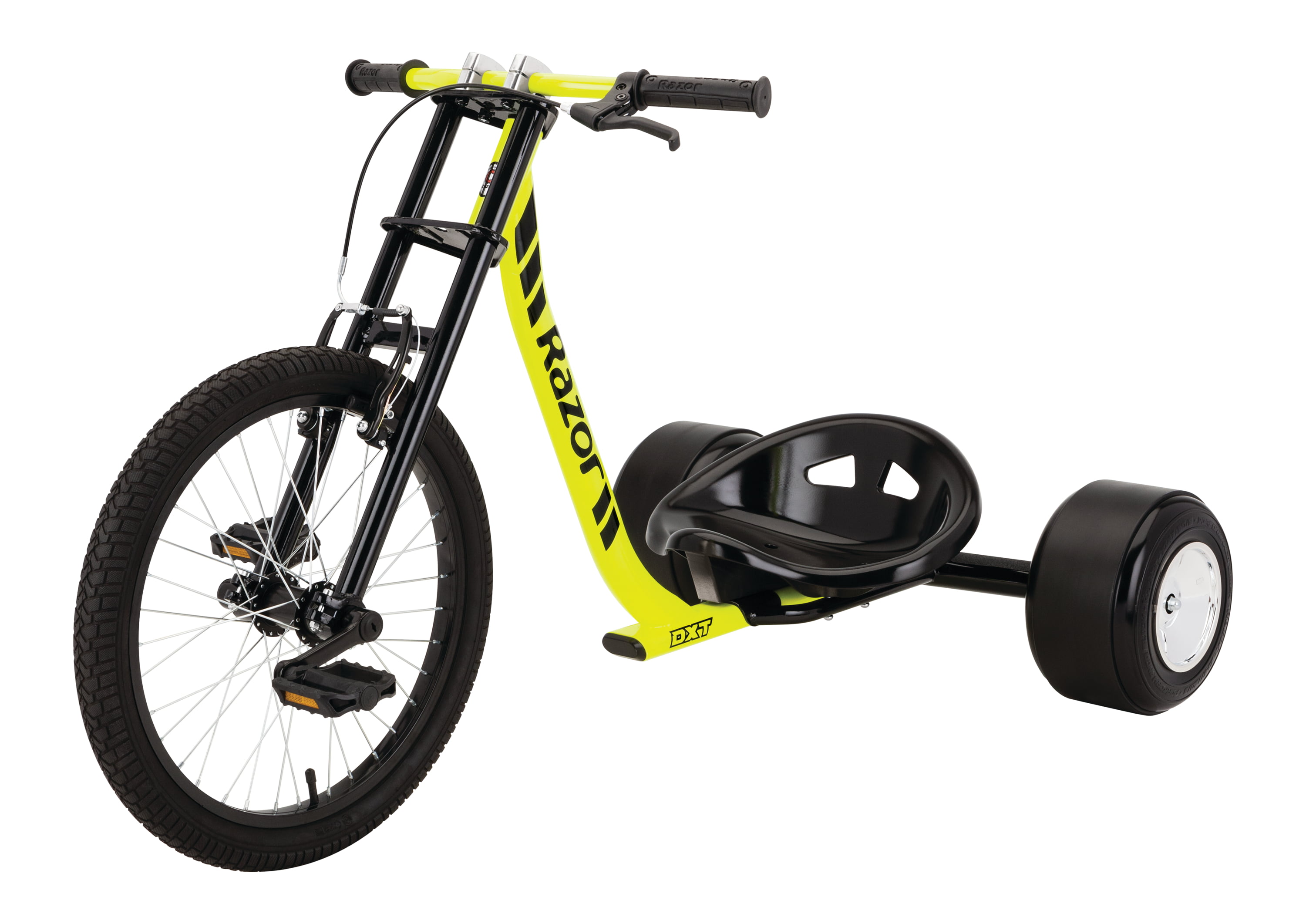 Razor DXT Drift Trike Black/ Yellow- Three Wheeled Drifting Ride on - Intensery