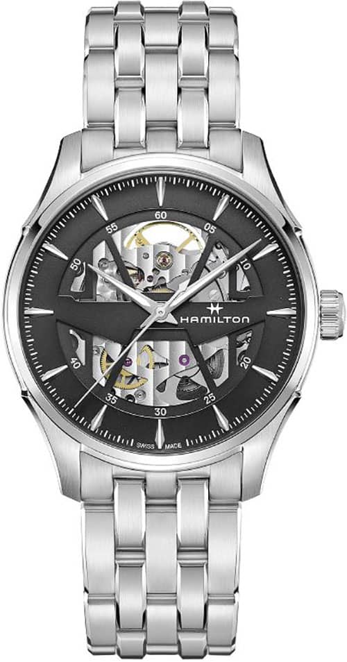 Hamilton Jazzmaster Skeleton Auto Anthracite Dial Stainless Steel Watchļ¼?40mm - Intensery