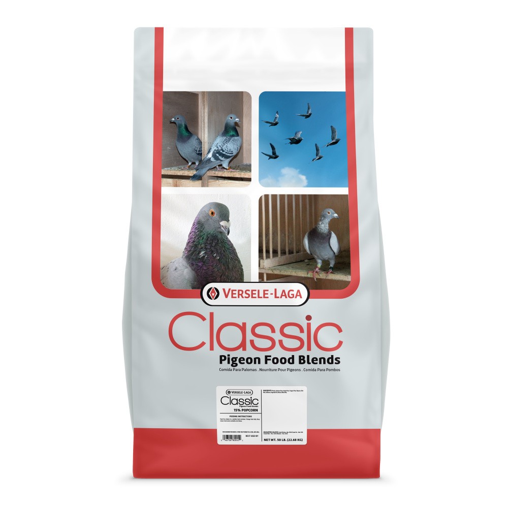 Higgins Versele-Laga Classic Pigeon Food 15% With Popcorn - 50 lb Bag - Intensery