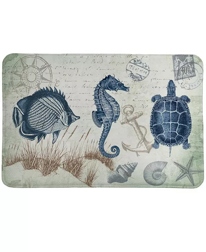Laural Home Seaside Postcard Memory Foam Rug - Intensery