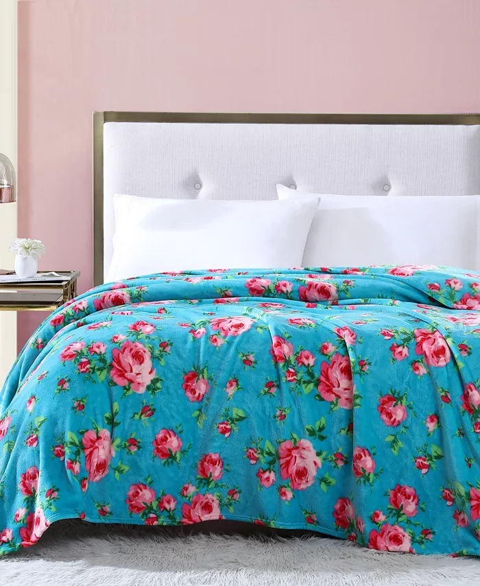 Betsey Johnson Bouquet Day Ultra Soft Plush Blanket， Twin - Intensery