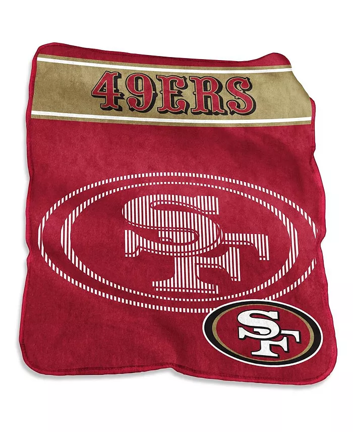 Logo Brands San Francisco 49ers 60'' x 80'' XL Raschel Plush Throw Blanket - Intensery