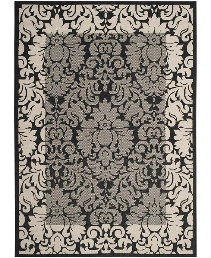 Safavieh Courtyard Black and Sand 5'3