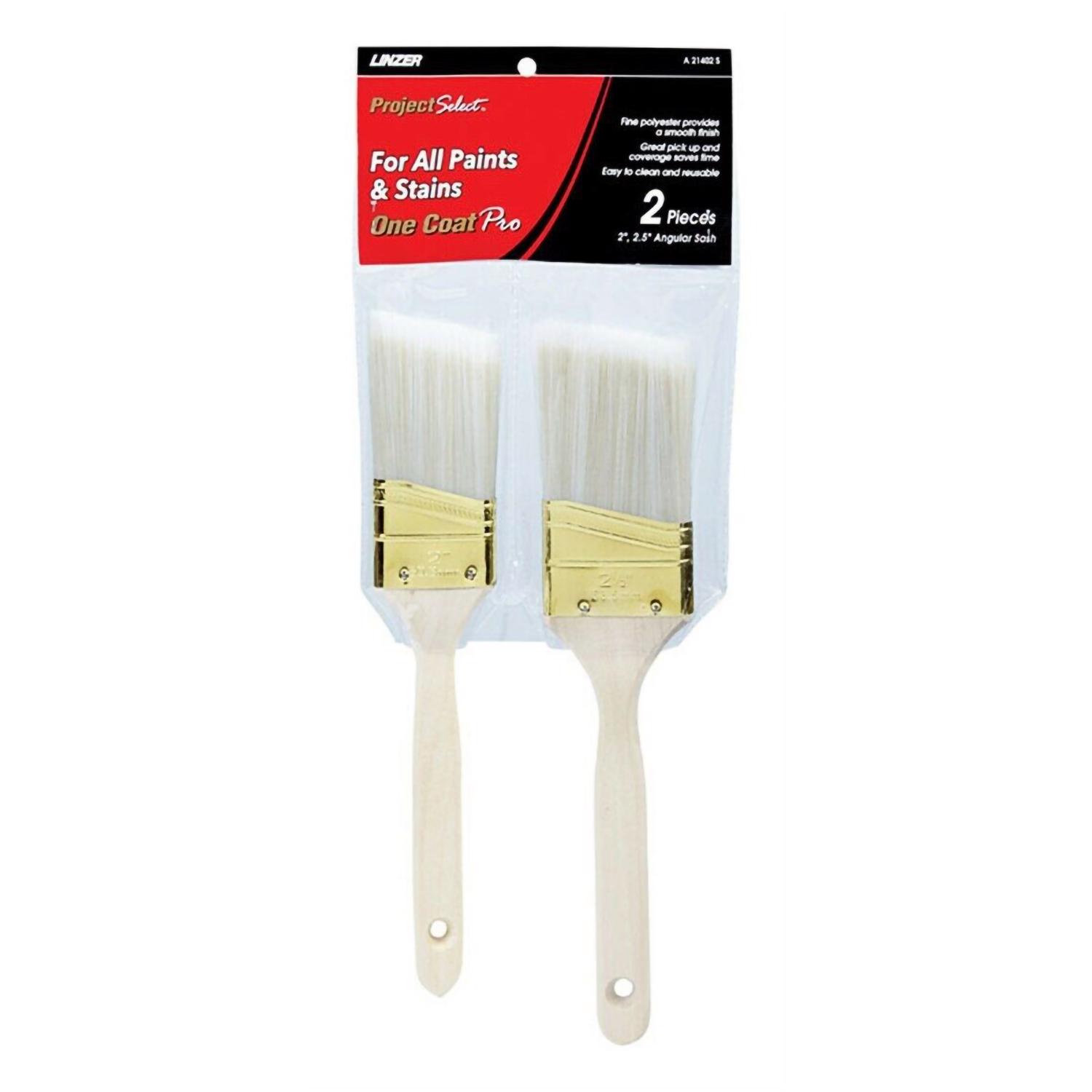 Linzer Project Select 2 and 2-1/2 in. Angle Paint Brush Set - Intensery