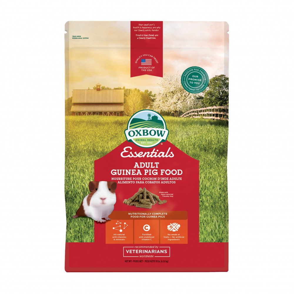 Oxbow Animal Health Essentials Adult Guinea Pig Food All Natural Adult Guinea Pig Pellets - 10 lb Bag - Intensery