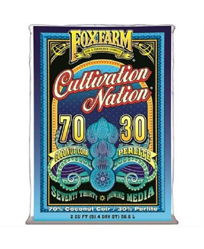 FoxFarm Cultivation Nation 70 30 Coconut Coir Perlite， Blue， 2 cu FT - Intensery