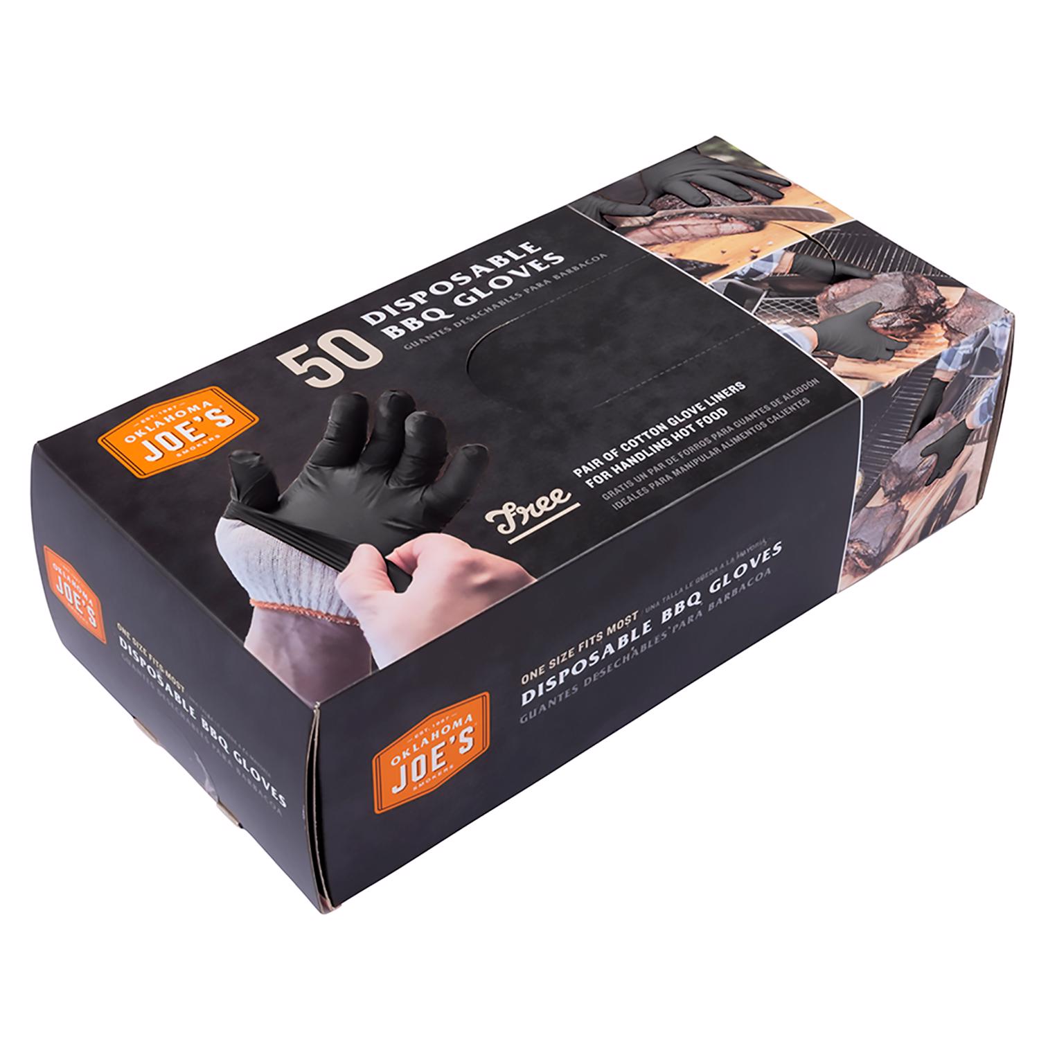 Oklahoma Joe\u0027s Nitrile Grilling Glove 9.5 in. W 50 pc - Intensery