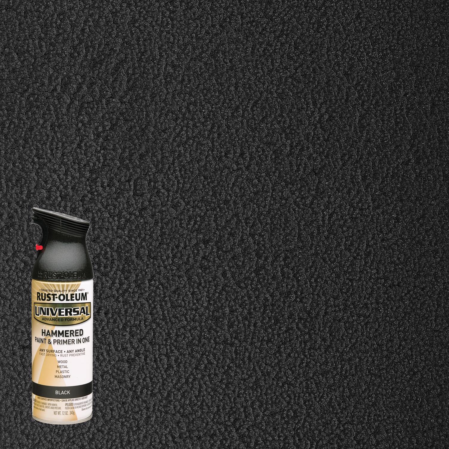 Rust-Oleum Universal Hammered Black Spray Paint 12 oz - Intensery