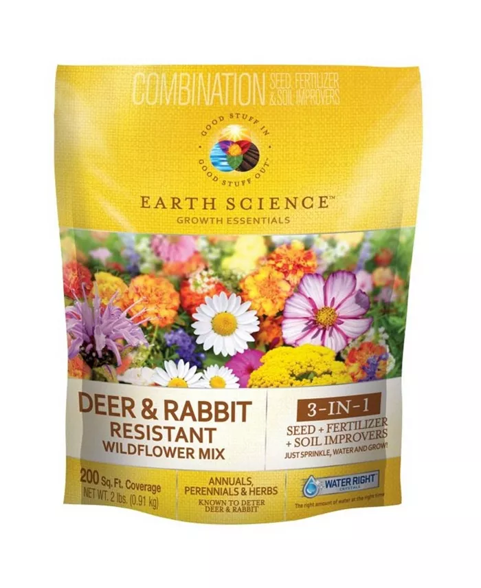 Earth Science Deer and Rabbit Resistant Flower Mix - 2lb bag - Intensery