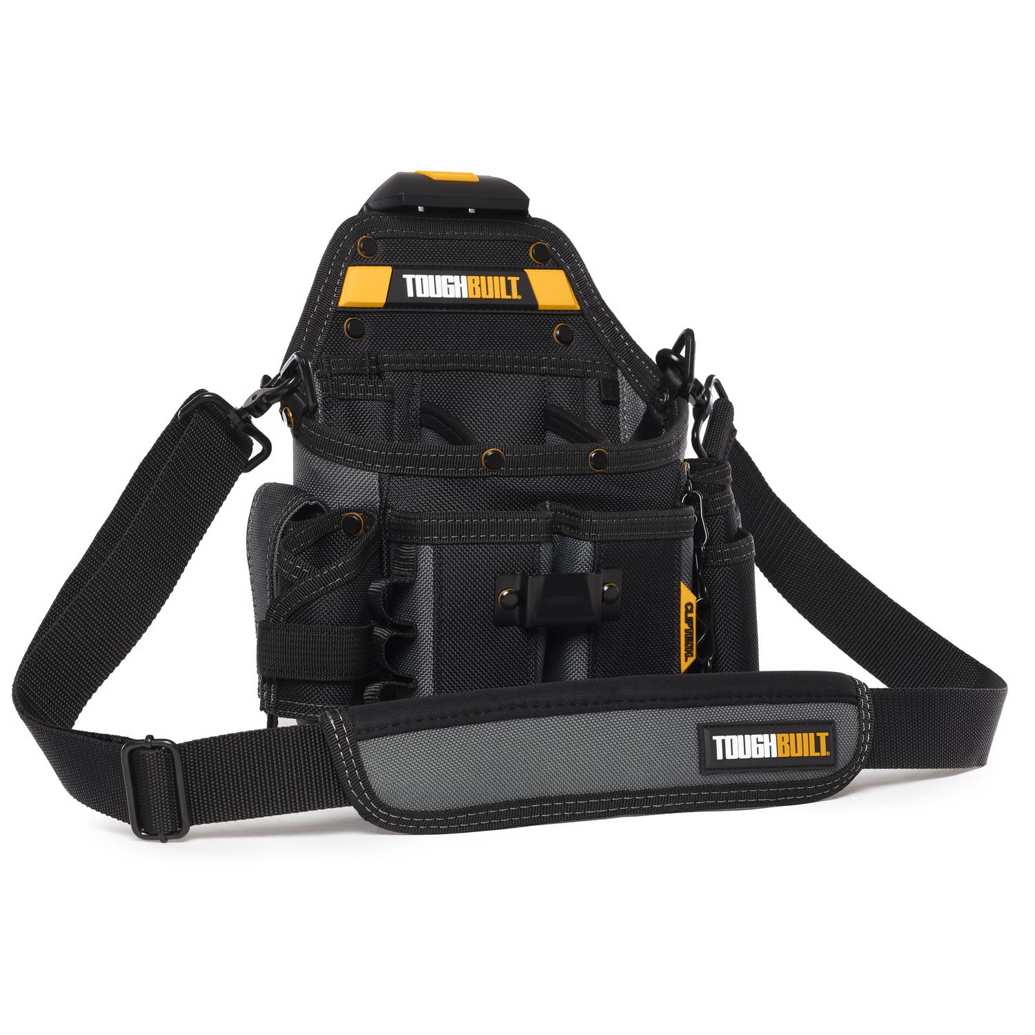 ToughBuilt 11.5 in. W X 12.25 in. H Polyester Journeyman Electrician\u0027s Pouch 21 pocket Black/Gray 1 - Intensery