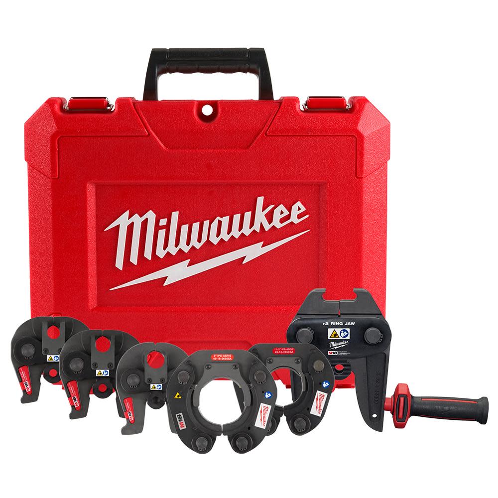 Milwaukee 1/2 2 IPS-ASP Press Jaw and Ring Kit for M18 FORCE LOGIC Long Throw Press Tool 49-16-2691SA from Milwaukee - Intensery