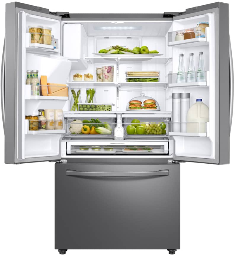 ADA 23 Cu. Ft. Fingerprint Resistant Stainless Steel French Door Counter Depth Refrigerator With CoolSelect Pantry - Intensery