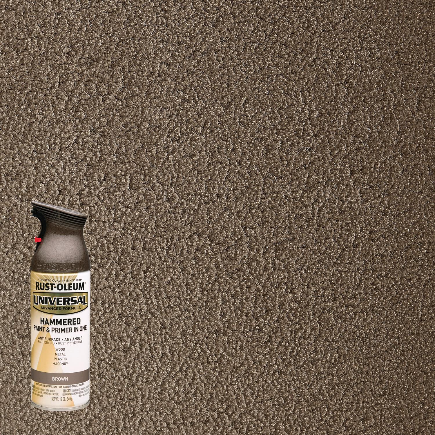 Rust-Oleum Universal Hammered Brown Spray Paint 12 oz - Intensery