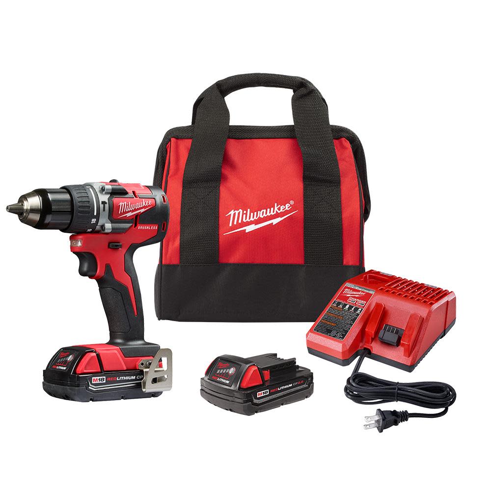 Milwaukee M18 Compact Brushless 1/2 Hammer Drill Driver Kit - Intensery