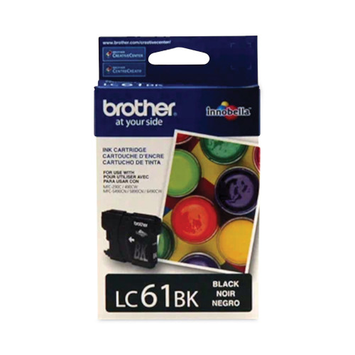 Brother LC61BK Innobella Ink， 450 Page-Yield， Black - Intensery