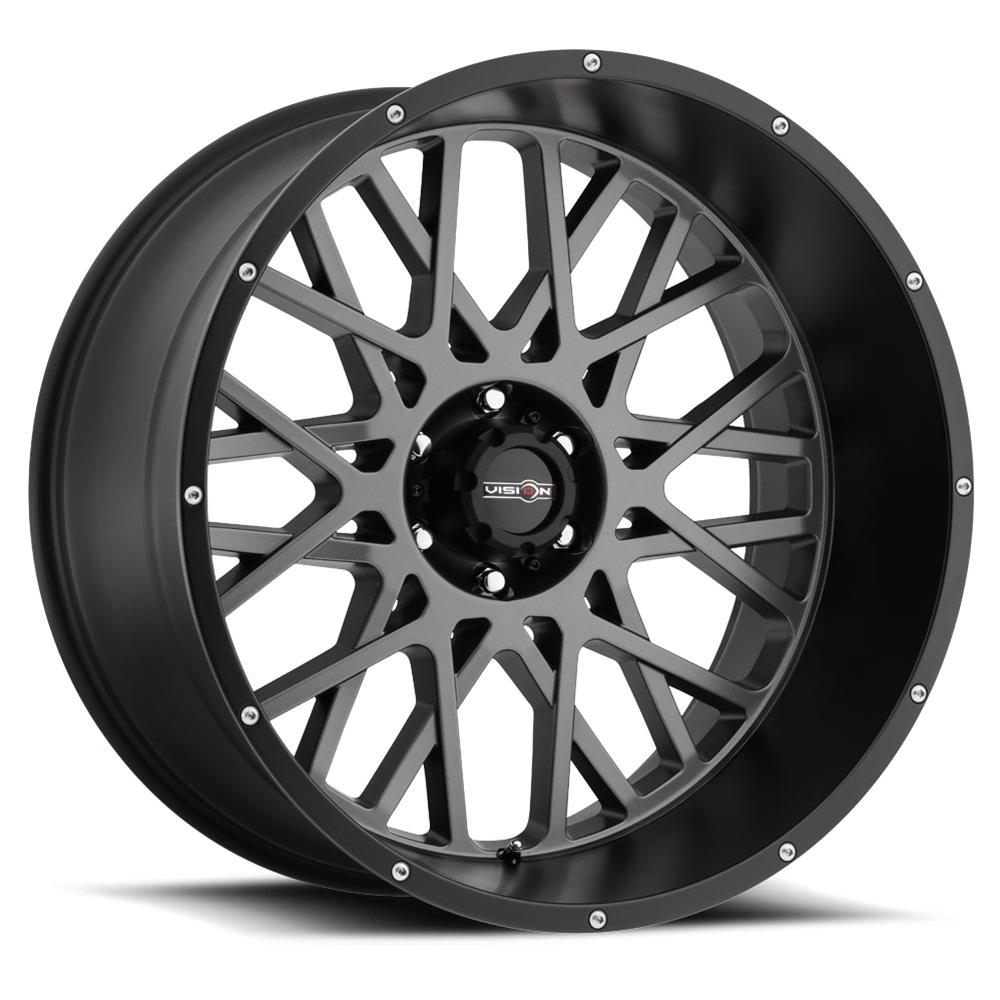 Vision Wheel 412-2973ABL10 Vision Off-Road 412 Rocker Series Anthracite Wheels with Satin Black Lip - Intensery