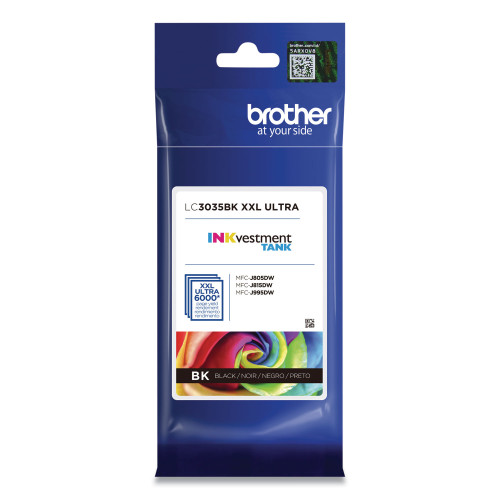 Brother LC3035BK INKvestment Ultra High-Yield Ink， 6，000 Page-Yield， Black - Intensery