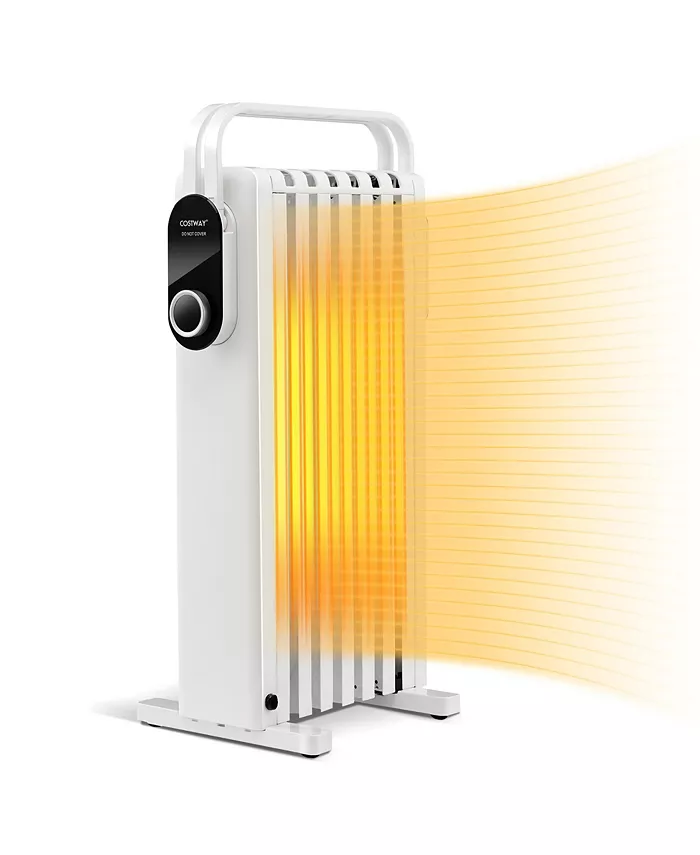 Costway 1500W Electric Space Heater Oil Filled Radiator Heater - Intensery