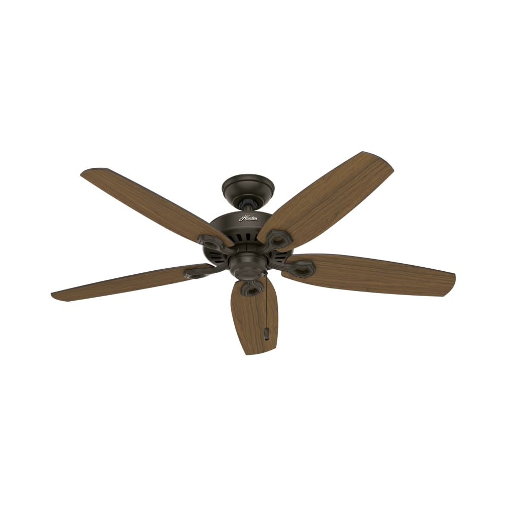 Hunter Builder Elite Ceiling Fan 52 New Bronze Stained Oak - Intensery