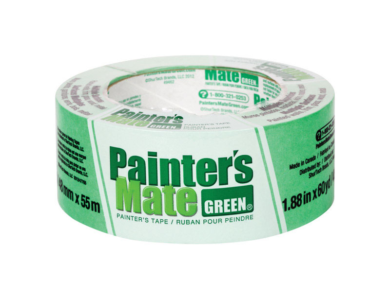 Painter\u0027s Mate 1.88 in. W X 60 yd L Green Medium Strength Painter\u0027s Tape 1 pk - Intensery