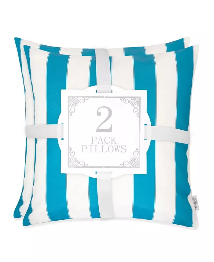 Homey Cozy Olivia Stripe Outdoor Pillow - Set of 2 - Intensery