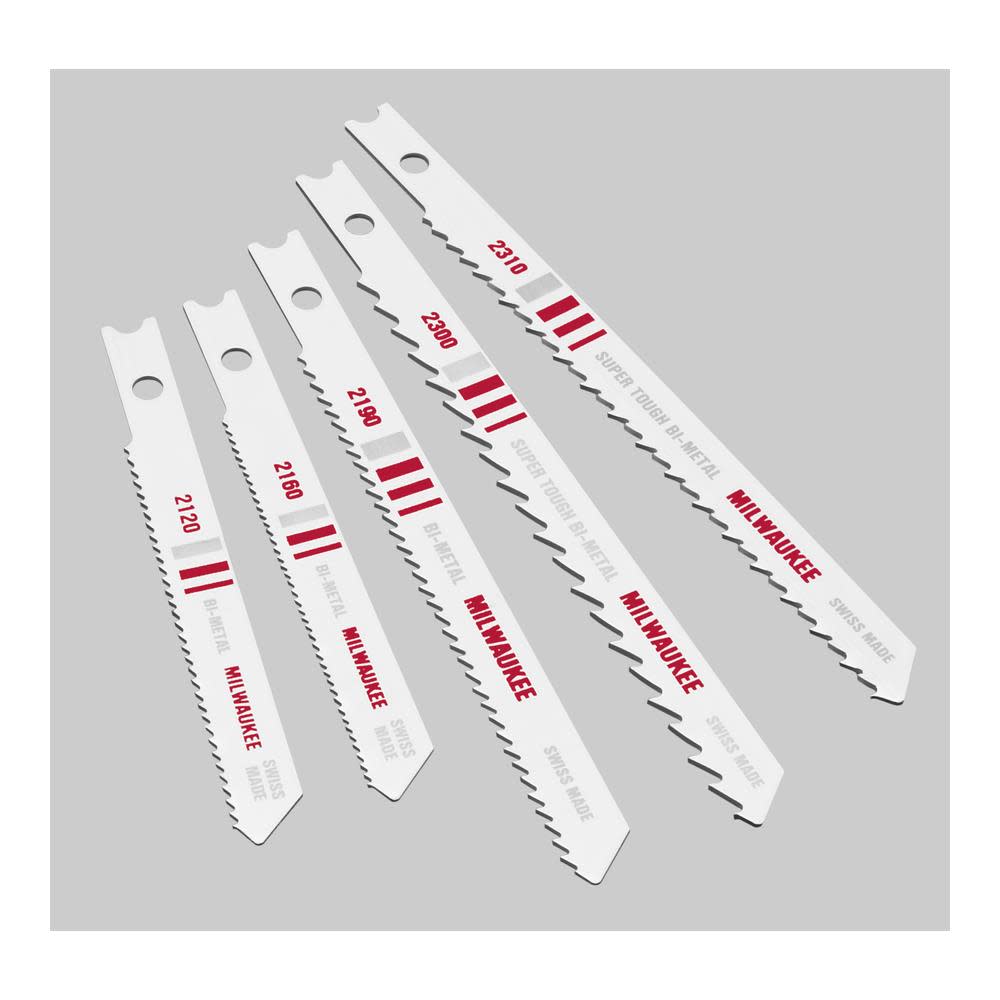 Milwaukee 5 Pc. U-Shank Jig Saw Blade Assortment 49-22-1168 from Milwaukee - Intensery