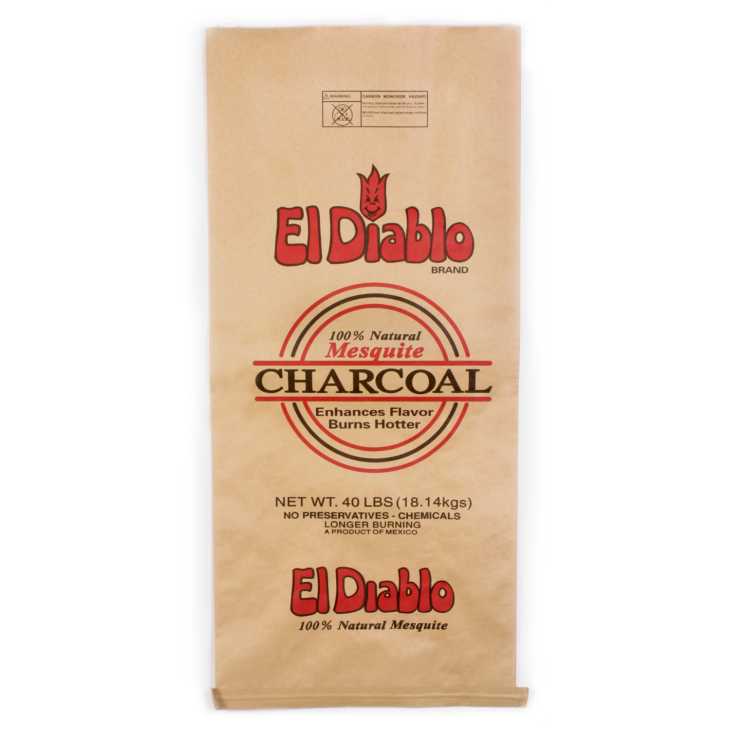 El Diablo All Natural Mesquite Lump Charcoal 40 lb - Intensery