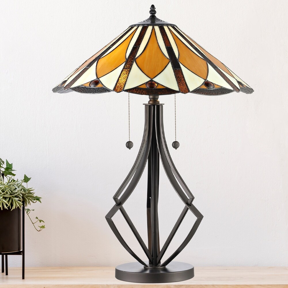 Diamond Flare Tiffany Table Lamp - Intensery