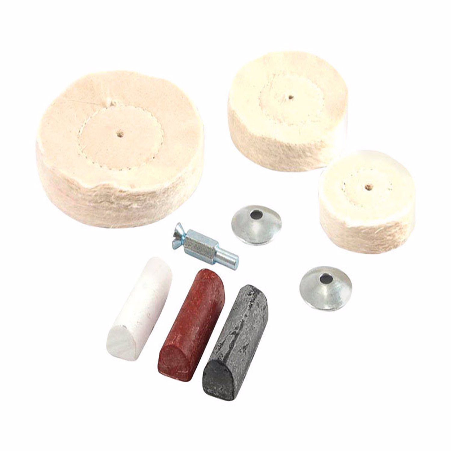 Forney Cotton Drill Mounted Buffing Kit 7 pc - Intensery