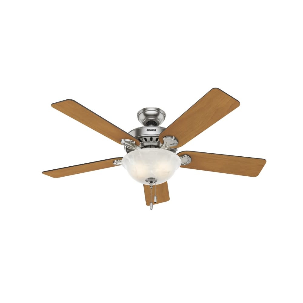 Hunter Pros Best Ceiling Fan 52 Brushed Nickel Chestnut - Intensery