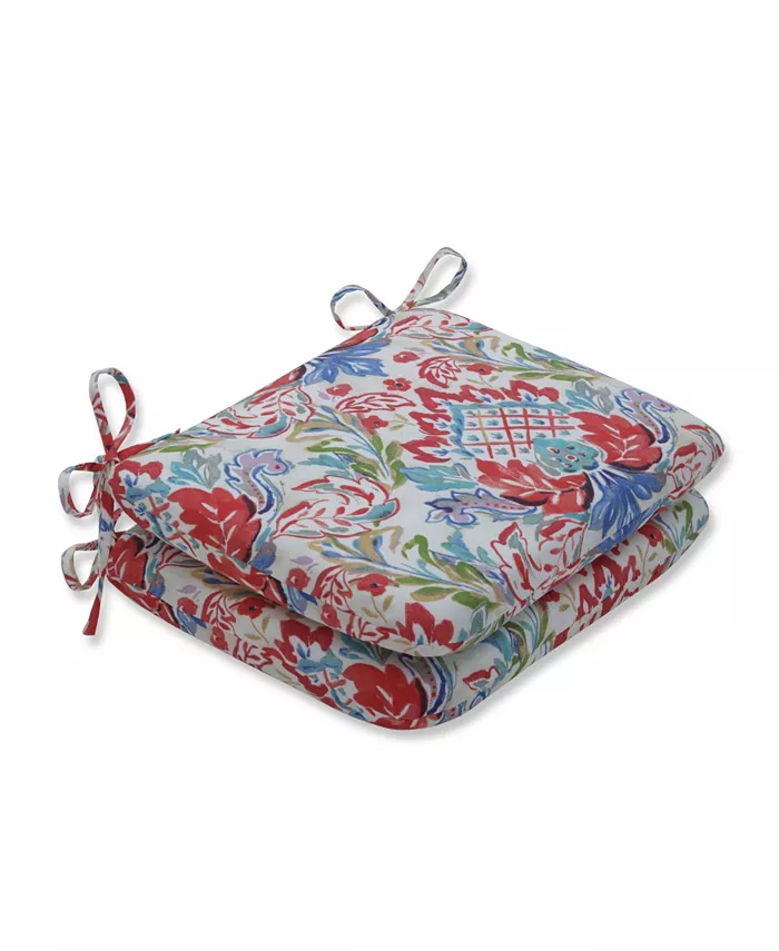 Pillow Perfect Flying Colors Confetti Rounded Corners Seat Cushion， Set of 2 - Intensery