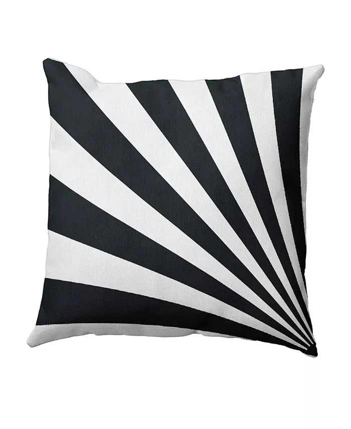 E by Design 16 Inch Black Decorative Abstract Throw Pillow - Intensery
