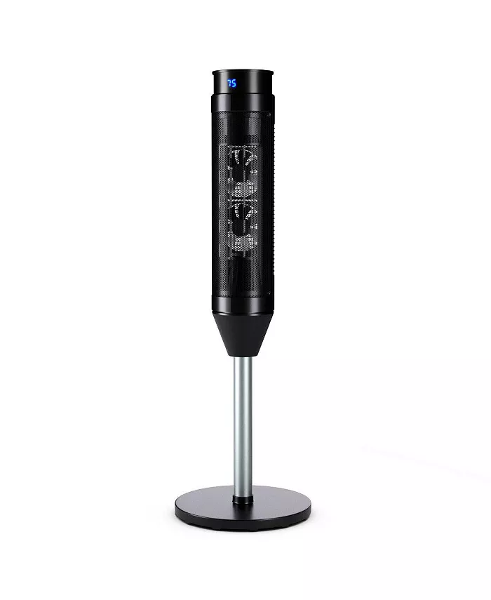 Costway 1500W Portable Oscillating Ceramic Pedestal Heater Timer Remote Control - Intensery